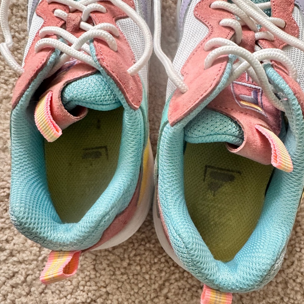Fila Pastel Pink, Blue, Purple, and Yellow Athletic Sneakers - Picture 3 of 5